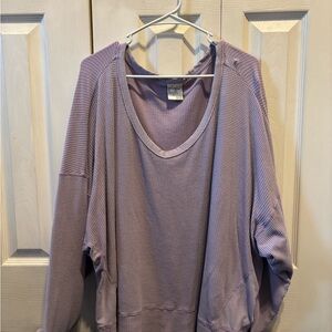 Aerie Lavender Scoop Neck Sweater
